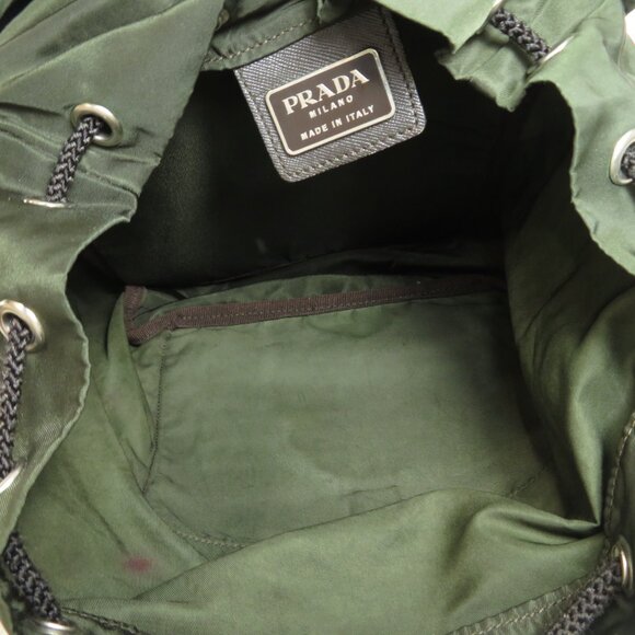 Prada logo plate Backpack Rucksack Daypack